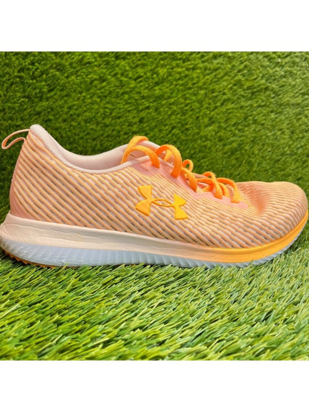 Under Armour Micro G Blur 2 Womens Size 10 Orange Running Walking Shoes Sneakers